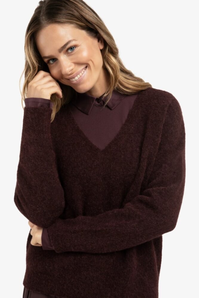 YAYA - Pulóver Fudge Alpaca purple - fudge purple