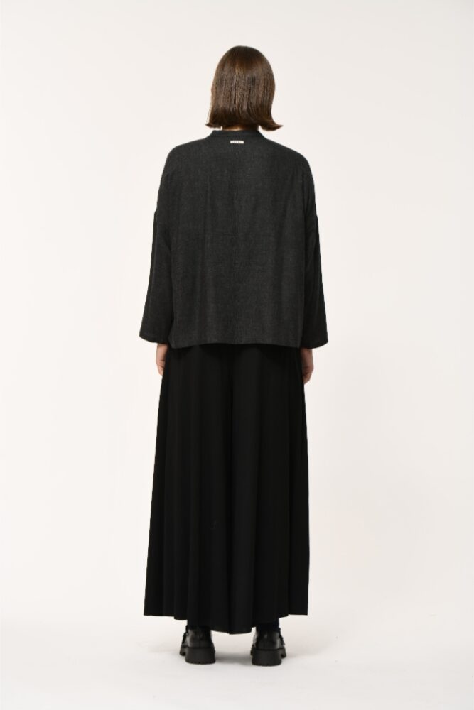 HUMILITY - Top voľný Anthracite - anthracite