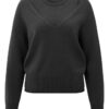 YAYA - Pulóver s tielkom Oyster black melange - oyster black melange