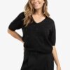 YAYA - Pulóver s kamienkami Black - black