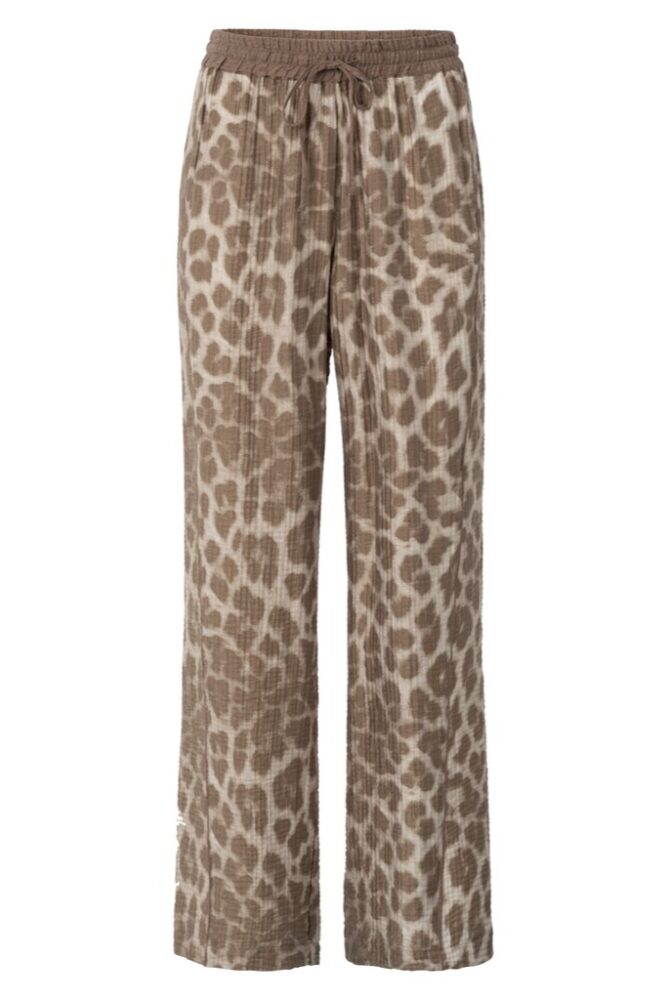 YAYA - Nohavice s leo potlačou Milk brown dessin - milk brown dessin