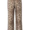 YAYA - Nohavice s leo potlačou Milk brown dessin - milk brown dessin