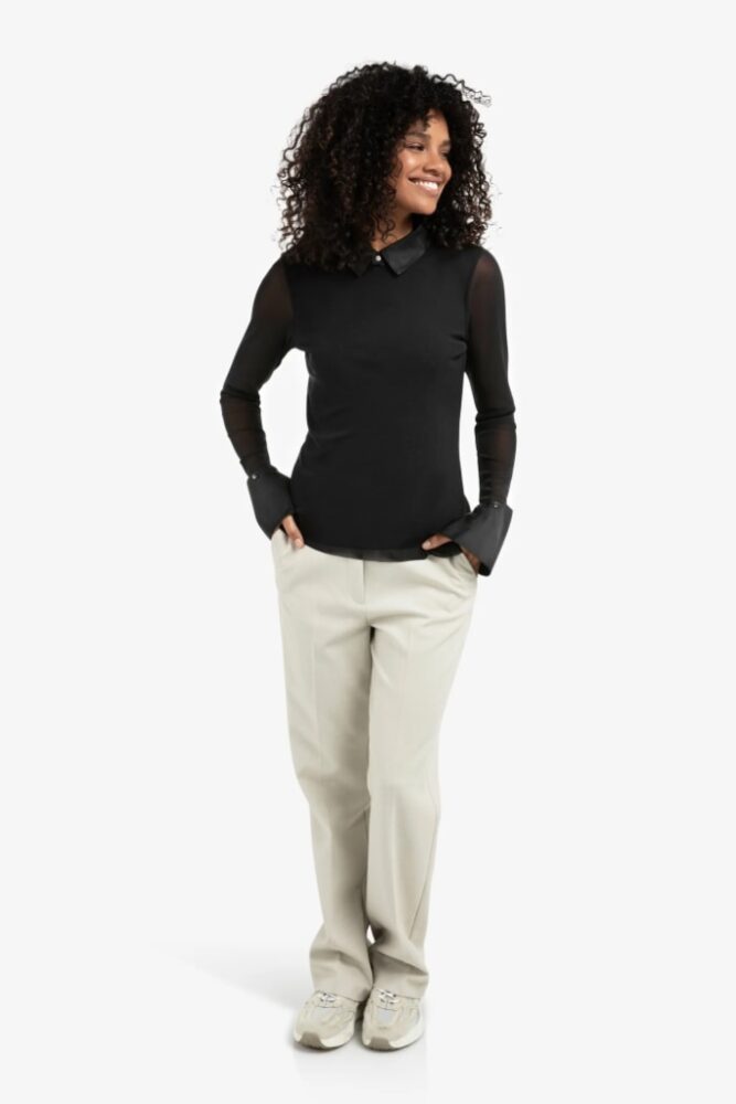 YAYA - Nohavice Cloud grey melange - cloud grey melange