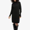 YAYA - Šaty pletené s kašmírom Black - black
