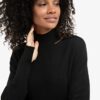 YAYA - Šaty pletené s kašmírom Black - black