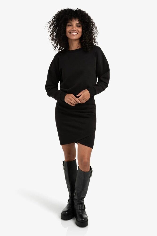 YAYA - Šaty teplákové Black - black