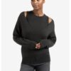 YAYA - Pulóver s tielkom Oyster black melange - oyster black melange