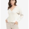 YAYA - Pulóver s V-výstrihom Heather grey dessin - heather grey dessin