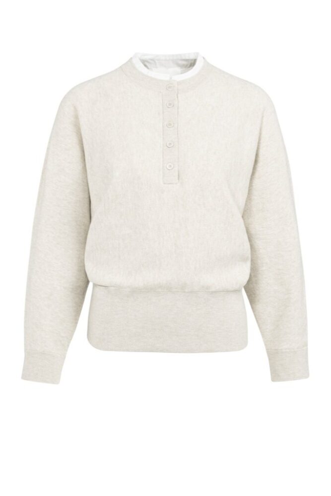 YAYA - Pulóver s blúzkovým límcom Heather grey melange - heather grey melange
