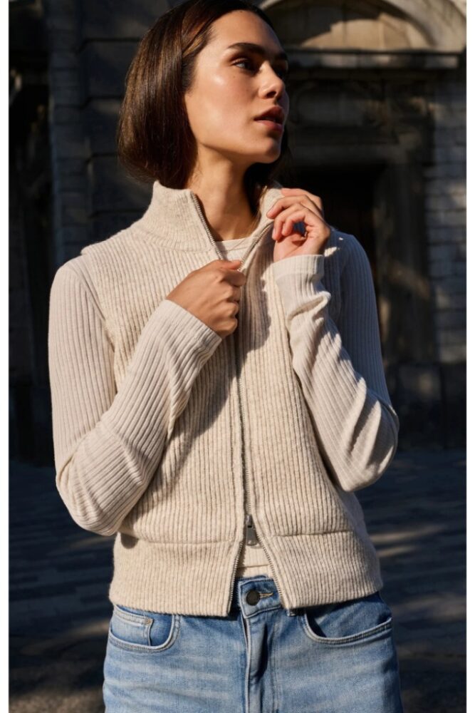 YAYA - Vesta so zipsom Heather grey melange - heather grey melange