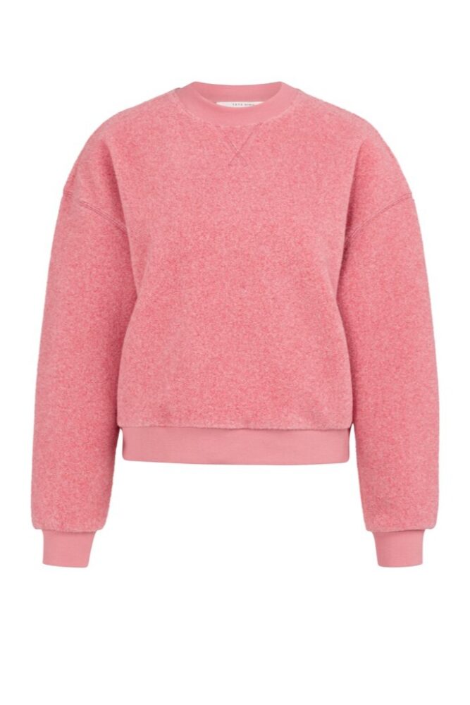YAYA - Mikina Teddy Rose red melange - rose red melange
