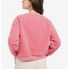 YAYA - Mikina Teddy Rose red melange - rose red melange