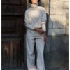 YAYA - Nohavice rovné Heather grey melange - heather grey melange