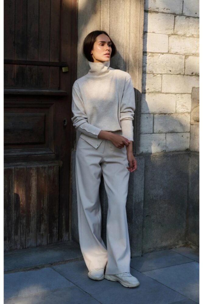 YAYA - Nohavice rovné Heather grey melange - heather grey melange