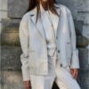 YAYA - Bunda z vegánskej kože oversized Oxford tan brown - oxford tan brown