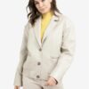 YAYA - Bunda z vegánskej kože oversized Oxford tan brown - oxford tan brown