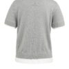 YAYA - Pulóvrik s poplínovým detailom Iron grey melange - iron grey melange