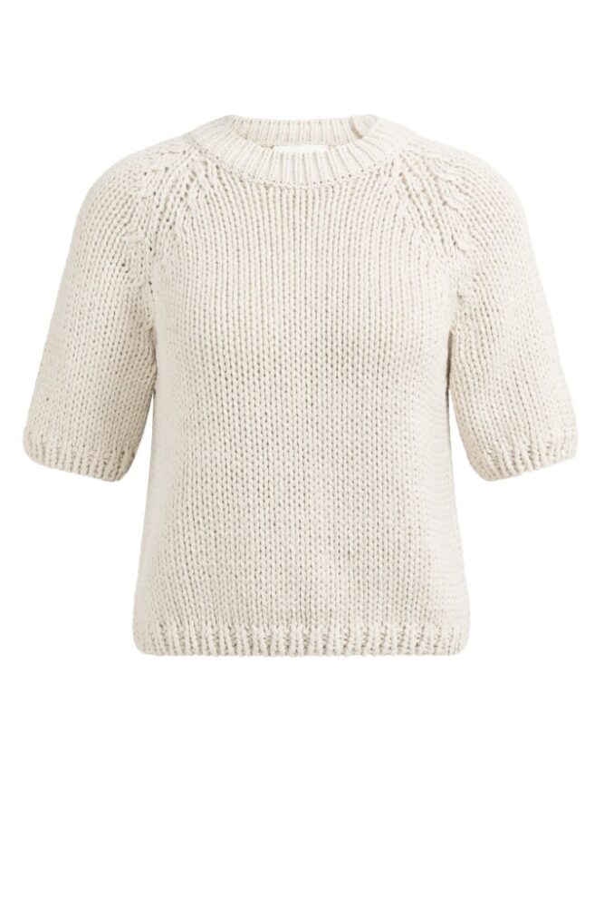 YAYA - Pulóvrik s krátkym rukávom Kit beige - kit beige