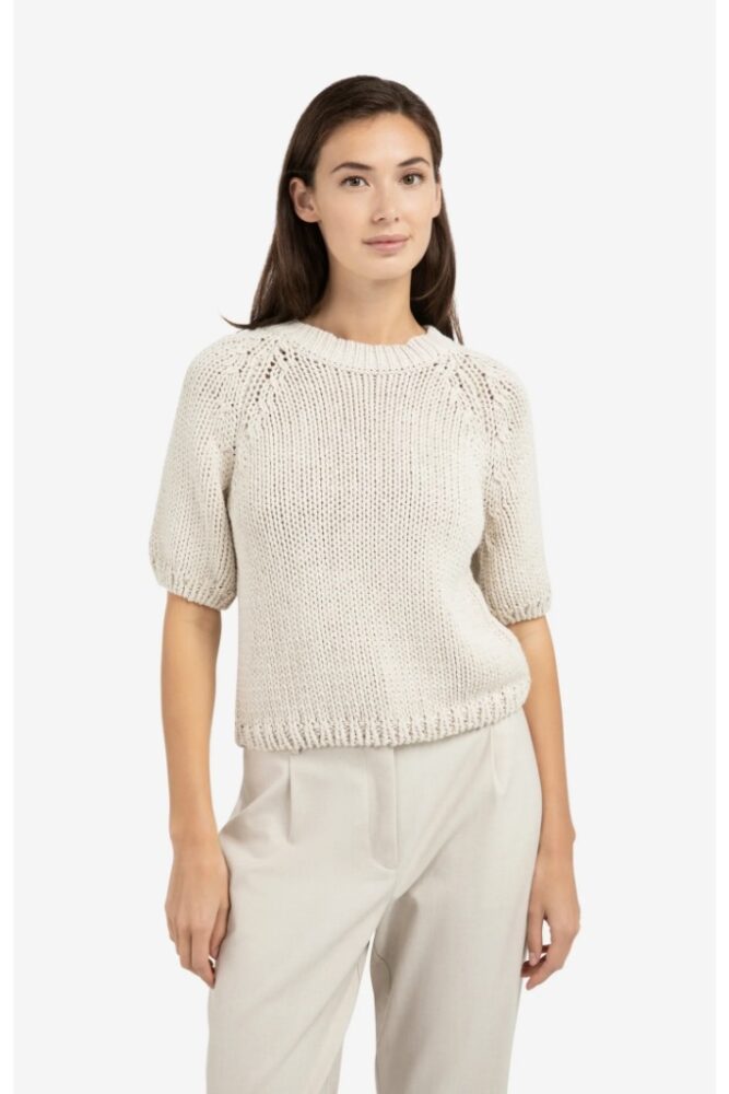 YAYA - Pulóvrik s krátkym rukávom Kit beige - kit beige