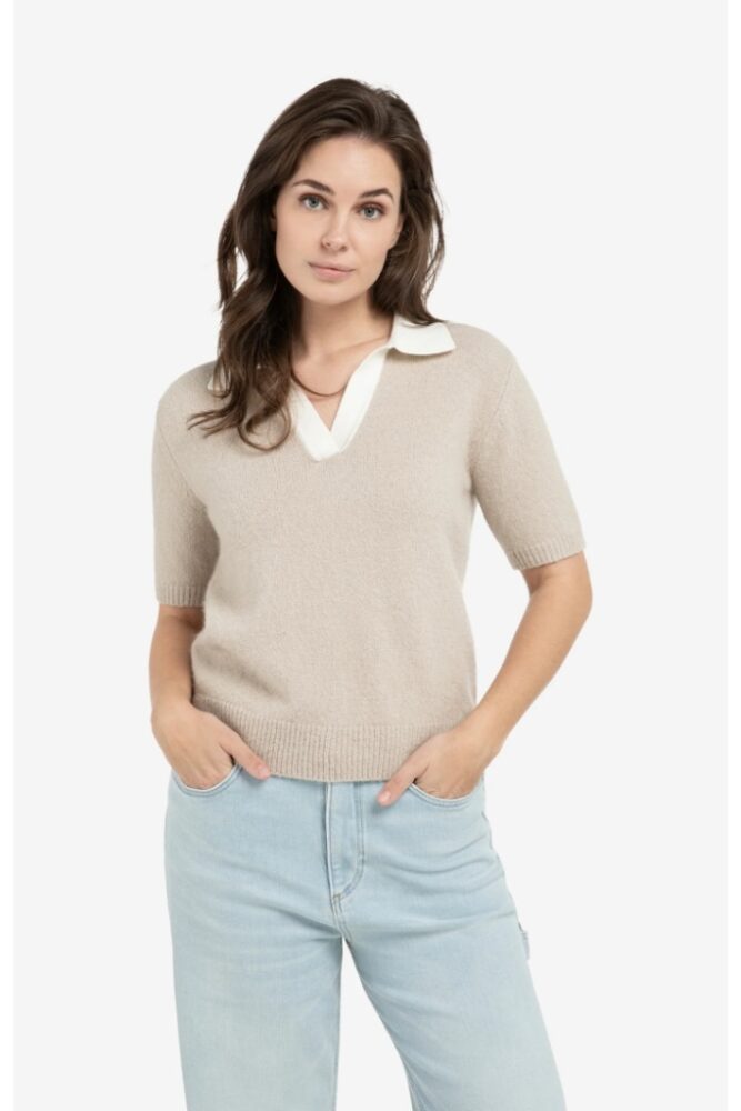 YAYA - Pulóvrik Polo Mist green - mist green