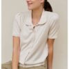 YAYA - Svetrík s ozdobným lemovaním Kit beige melange - kit beige melange