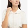 YAYA - Svetrík s ozdobným lemovaním Kit beige melange - kit beige melange
