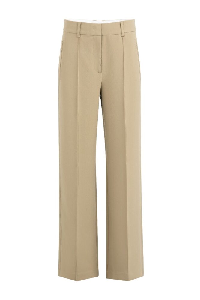 YAYA - Nohavice rovné Khaki green - khaki green