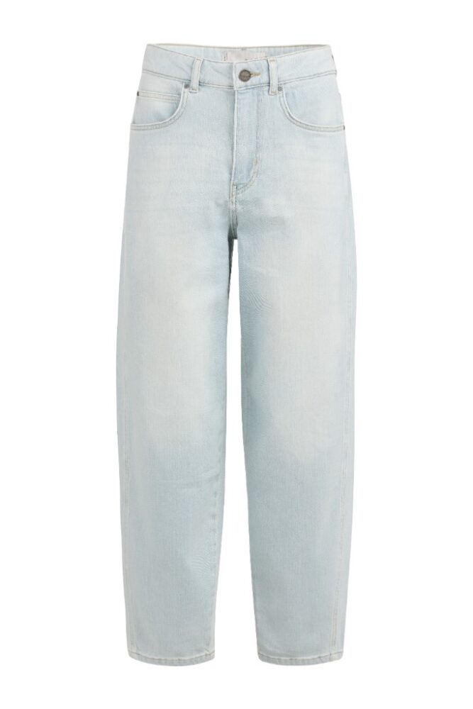 YAYA - Nohavice denim Barrel Light blue denim - light blue denim