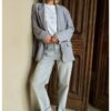 YAYA - Tričko s nápisom Vapor blue grey dessin - vapor blue grey dessin