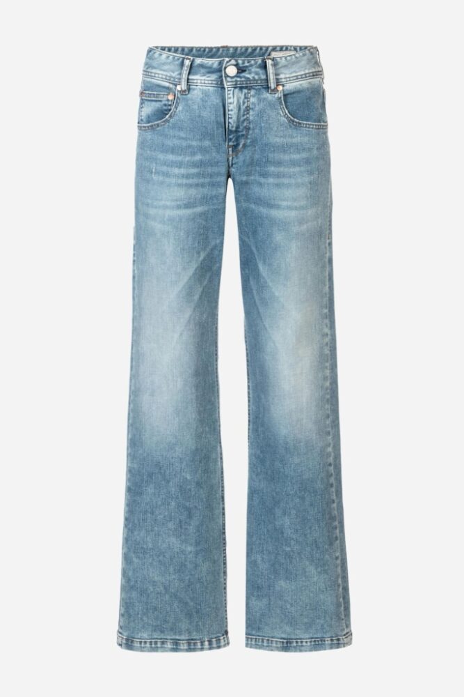 Herrlicher - Nohavice denim široké EDNA 32 Bluish - bluish 32