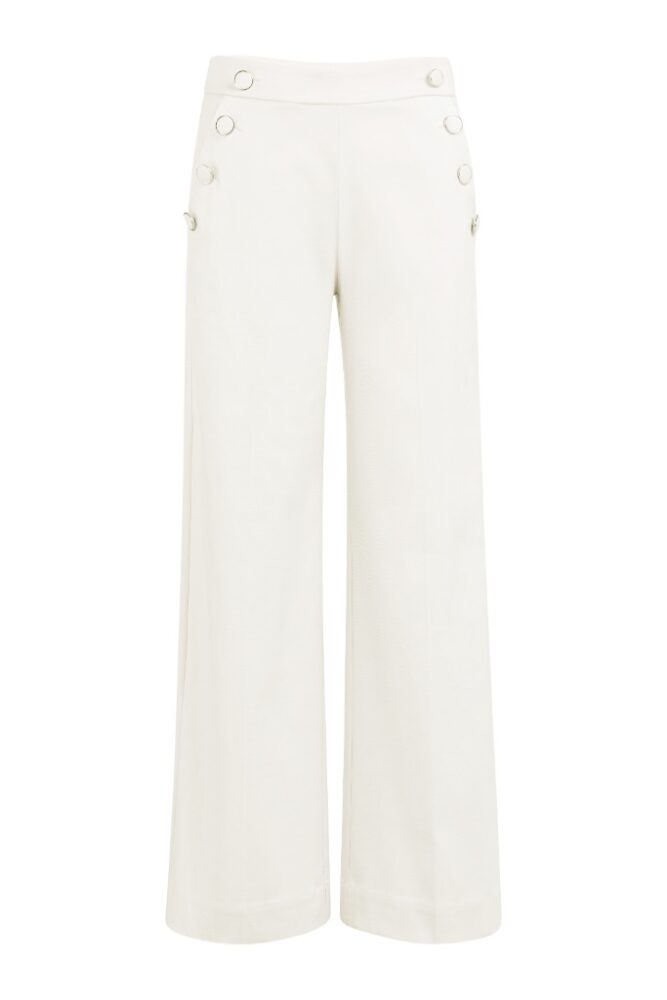 YAYA - Nohavice s gombíkmi - off white