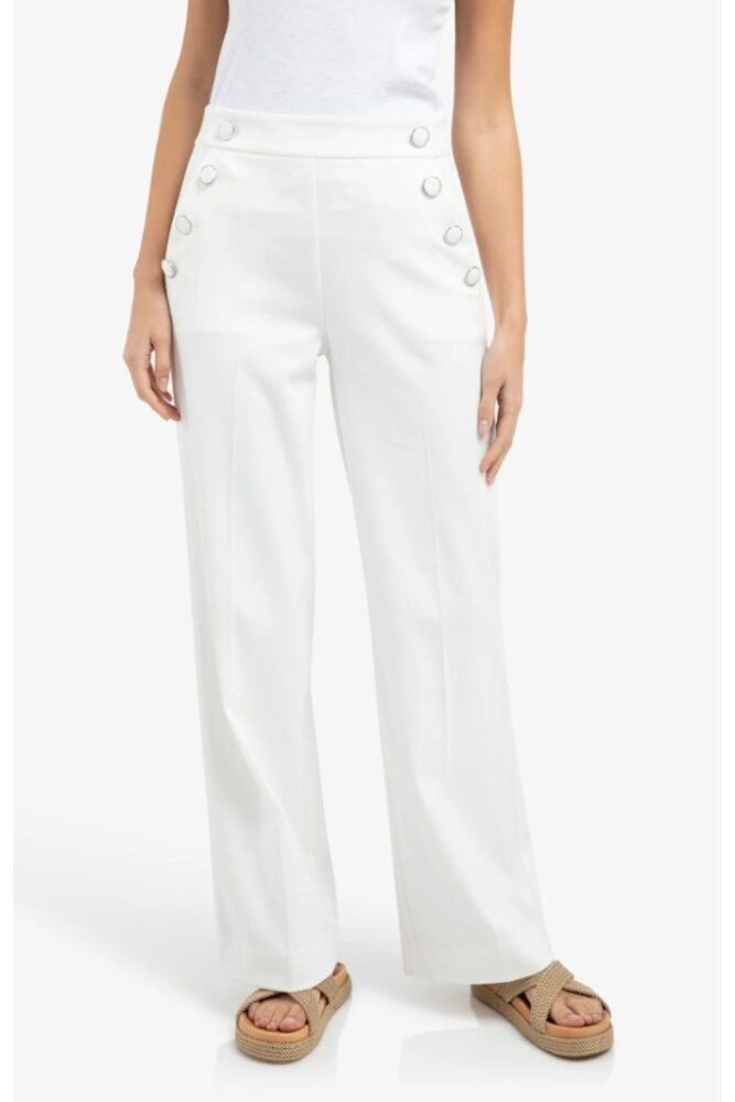 YAYA - Nohavice s gombíkmi - off white