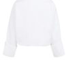 YAYA - Košeľa poplínová balónová s V-výstrihom - pure white
