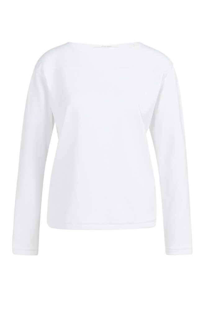 YAYA - Top s dlhými rukávmi a prepracovanými švami - pure white