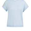 YAYA - Pulóvrik pleteny s kontrastnými lemami - light blue melange