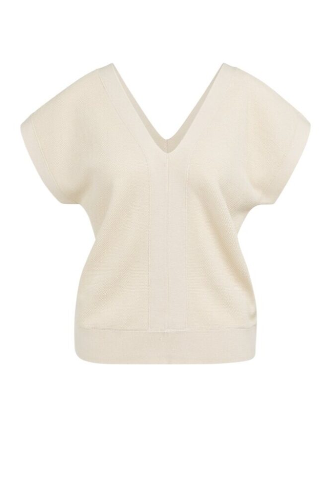 YAYA - Pulóver s V-výstrihom - creme beige