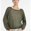 YAYA - Pulóver s tielkom - army green