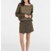 YAYA - Pulóver s tielkom - army green