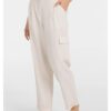YAYA - Nohavice cargo s rovnými nohavicami a záhybmi - creme beige