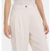 YAYA - Nohavice cargo s rovnými nohavicami a záhybmi - creme beige