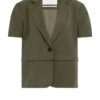 YAYA - Sako s krátkymi rukávmi a odnímateľným lemom na zips - army green