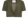 YAYA - Sako s krátkymi rukávmi a odnímateľným lemom na zips - army green