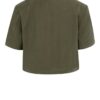 YAYA - Sako s krátkymi rukávmi a odnímateľným lemom na zips - army green