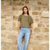 YAYA - Top poplínový - army green