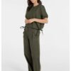 YAYA - Top poplínový - army green