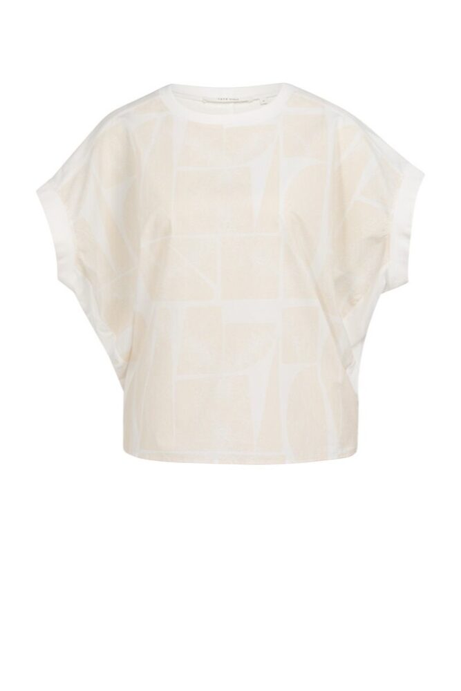 YAYA - Top s potlačou - snowfade white dessin