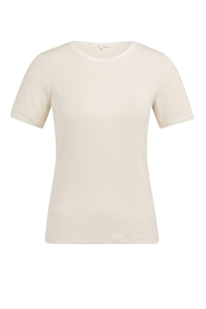 YAYA - Tričko so sieťovanými detailmi - creme beige