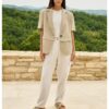 YAYA - Tričko so sieťovanými detailmi - creme beige