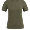 YAYA - Tričko so sieťovanými detailmi - army green