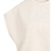 YAYA - Top bez rukávov s voľným strihom a rebrovými detailmi - cloud creme white